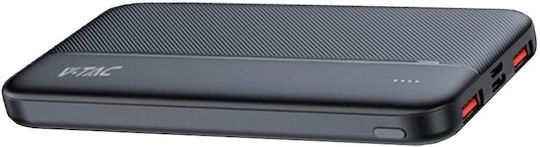 V-TAC Power Bank 10000mAh with USB-A Port and USB-C Port Black view 3