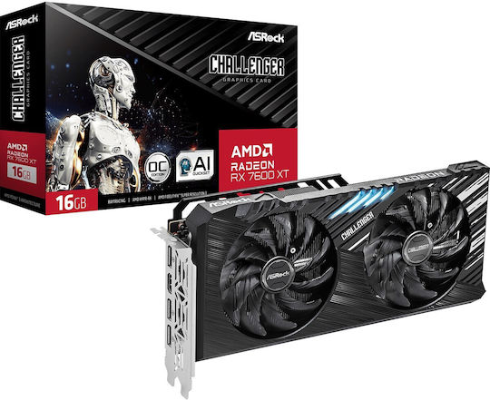 ASRock Radeon RX 7600 XT 16GB GDDR6 Challenger OC Graphics Card Ansicht 4