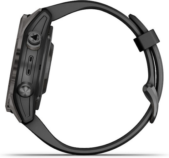 Garmin Fenix 7S Pro Sapphire Solar Stainless Steel 42mm Waterproof Smartwatch with Heart Rate Monitor (Titanium Carbon Gray DLC with Black) view 6