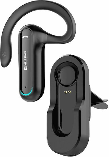 Swissten Dock Earpiece In-ear Bluetooth Handsfree Earphones with Charging Case Black view 1