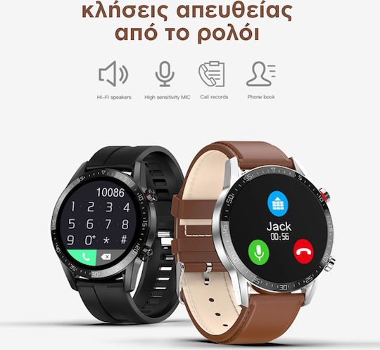 Microwear L13BL Smartwatch with Heart Rate Monitor (Black) view 2