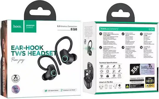 Hoco EQ8 In-ear Bluetooth Handsfree Earphones with Charging Case Black view 3