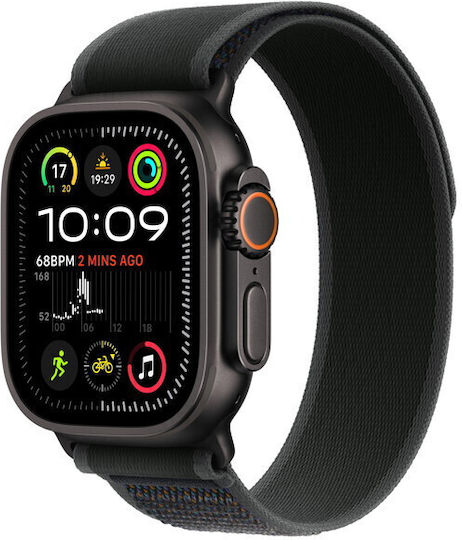 Apple Watch Ultra 2 Titanium 49mm Waterproof with eSIM and Heart Rate Monitor (Black Titanium Case with Black Trail Loop - M/L) view 4
