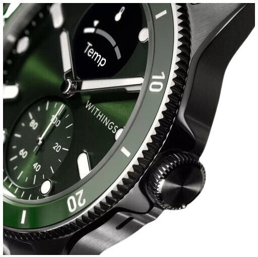 Withings Scanwatch Nova Stainless Steel 42mm Waterproof with Heart Rate Monitor (Dark Green) view 6