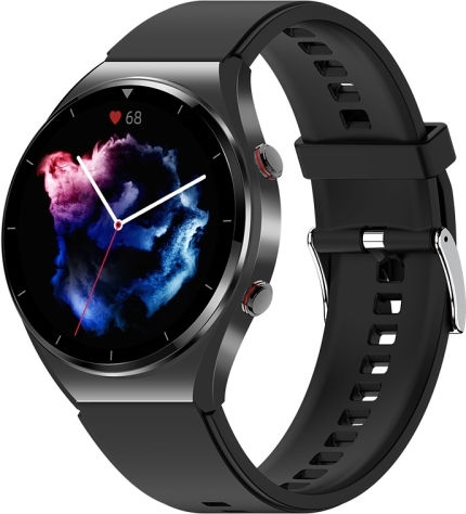 E09 1.32 Inch Color Screen Smart Watch Support Heart Rate Monitoring Blood Pressure Monitoring Black view 1