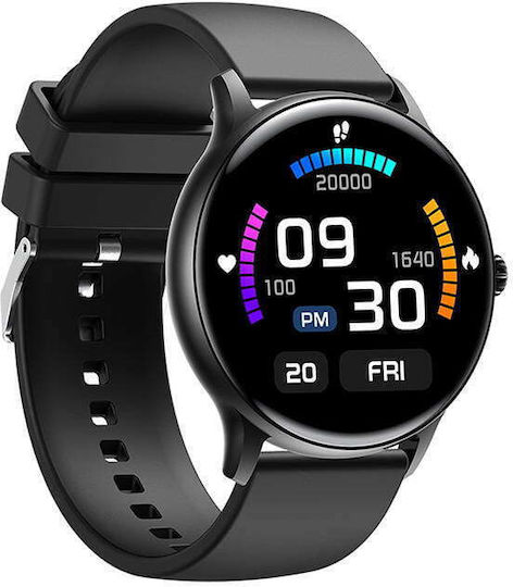 Colmi I10 Stainless Steel 44mm Smartwatch with Heart Rate Monitor (Black) view 3