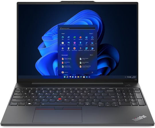 Lenovo ThinkPad E16 Gen 1 (Intel) 16" IPS FHD+ (i3-1315U/8GB/512GB SSD/W11 Pro) Graphite Black (US Keyboard)