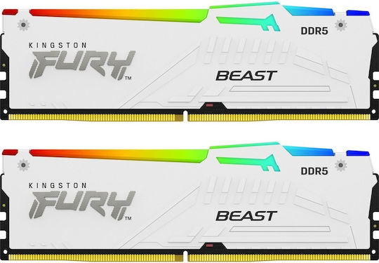 Kingston Fury Beast RGB DDR5 64GB RAM with 2x32GB Modules and Speed 6000 for Desktop KF560C36BWEAK2-64 view 2
