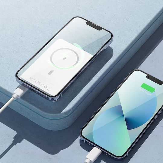 Duzzona W4 MagSafe Power Bank 5000mAh 20W White view 3