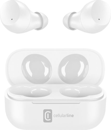 Cellular Line Wink In-ear Bluetooth Handsfree Earphones with Charging Case White view 1