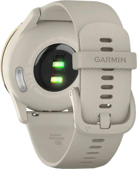 Garmin vívomove Trend Stainless Steel 40mm Waterproof Smartwatch with Heart Rate Monitor (Cream Gold) view 7