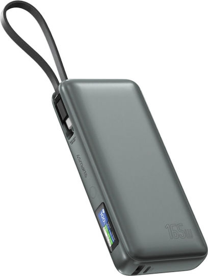 4Smarts Enterprise Power Bank 20000mAh 165W with 2 USB-A Ports and USB-C Port Space Gray