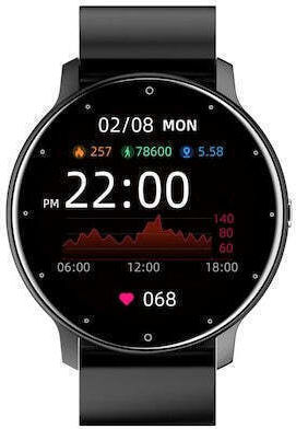 ZL02D Aluminium 45mm Smartwatch with Heart Rate Monitor (Black) view 7