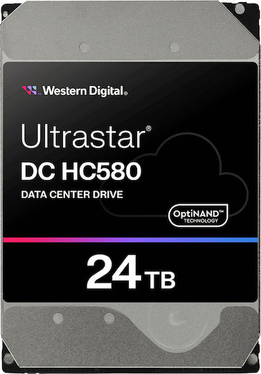 Western Digital Ultrastar DC HC580 24TB HDD Hard Drive 3.5" SATA III 7200rpm with 512MB Cache for Server / Recorder 0F62796