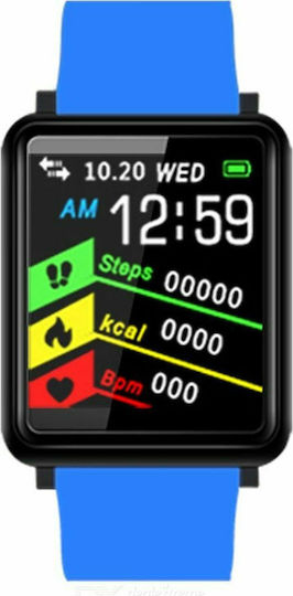 F1 Smartwatch with Heart Rate Monitor (Blue) view 2