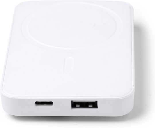 GUNDER MagSafe Power Bank 5000mAh 15W with USB-A Port and USB-C Port White Ansicht 4