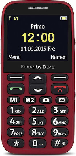 Doro Primo 366 Single SIM Mobile with Large Buttons (English Menu) Red view 3