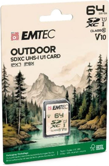 Emtec SDXC 64GB Class 10 U1 V10 UHS-I view 1