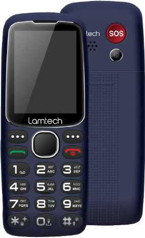 Lamtech Tiny L II Dual SIM Mobile with Large Buttons Blue view 1