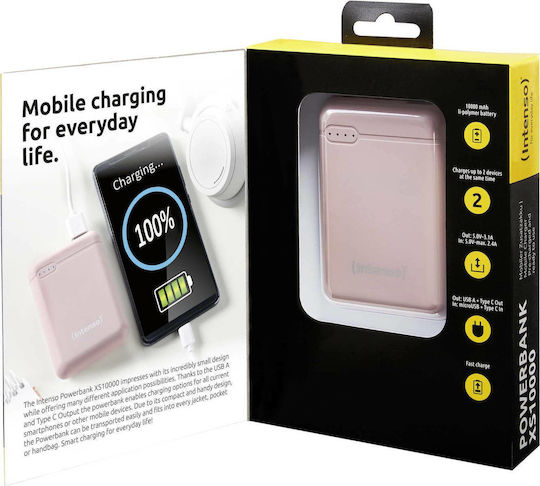 Intenso XS10000 Power Bank 10000mAh with USB-A Port and USB-C Port Pink view 6