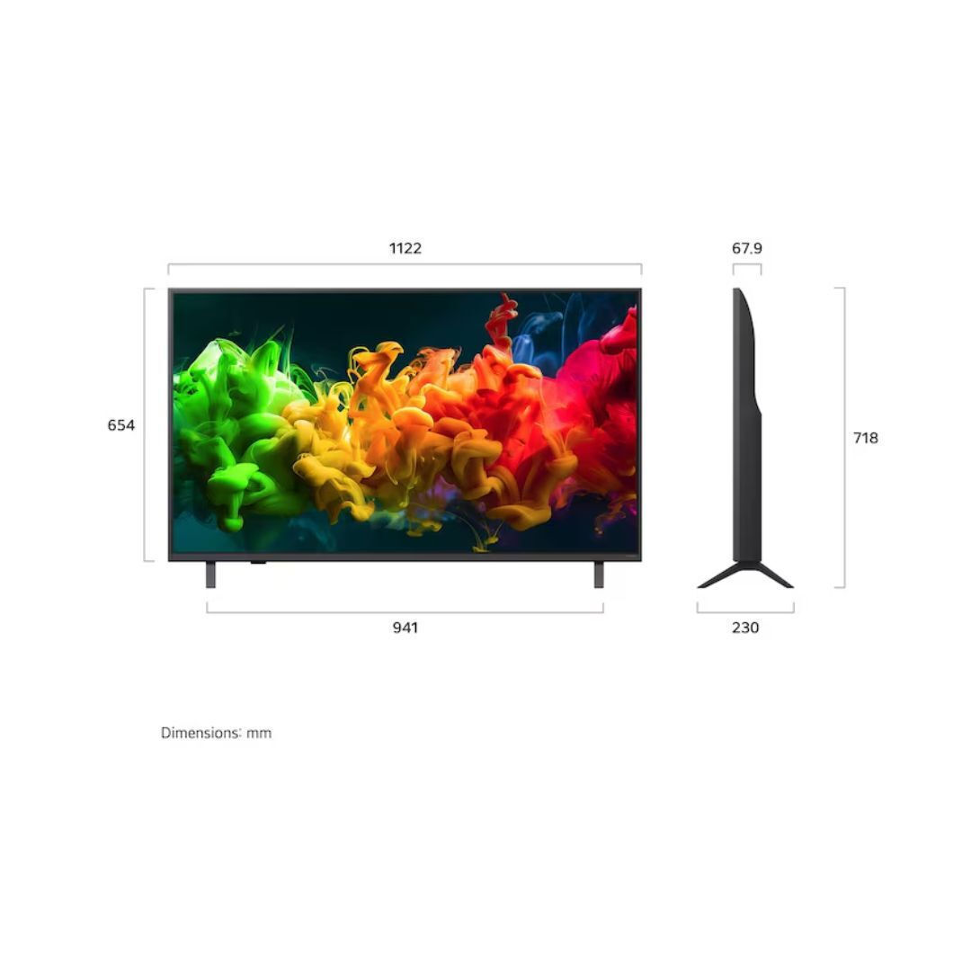 LG Smart TV 50" 4K UHD QD-Mini LED QNED81 AI HDR (2026) 50QNED81B6C vue 2