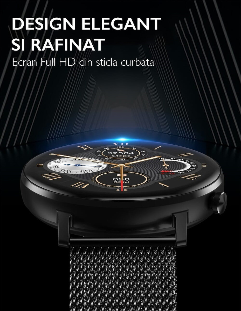 DoFIT Aluminium Smartwatch with Heart Rate Monitor (Black) view 9