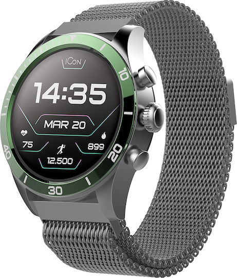 Forever Icon AW-100 42mm Smartwatch with Heart Rate Monitor (Green)