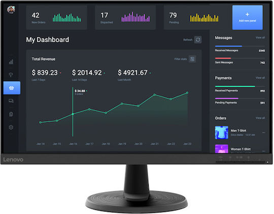Lenovo C24-40 VA Monitor 23.8" FHD 1920x1080 with Response Time 7ms GTG