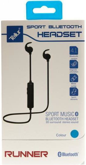 Tellur Sport Runner In-ear Bluetooth Handsfree Earphones with Sweat Resistance Blue view 4