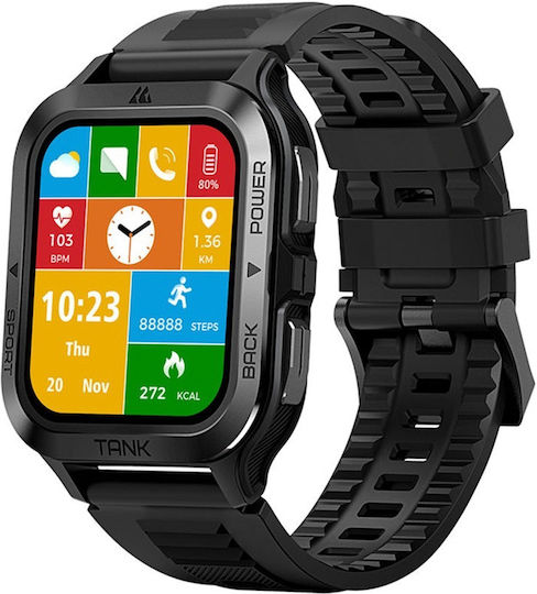 Kospet Tank M2 Aluminium Smartwatch with Heart Rate Monitor (Orange) view 4