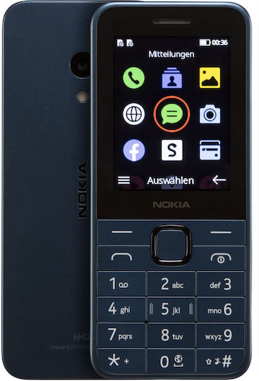 Nokia 225 4G (2024) Dual SIM Mobile with Buttons Dark Blue view 5