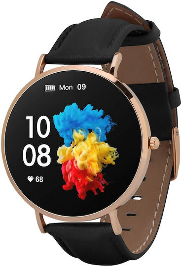 Garett Verona 50mm Smartwatch with Heart Rate Monitor (Gold / Black) view 1