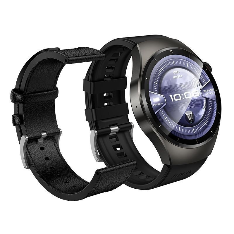 Hoco Y40 Aluminum 48mm Smartwatch with Heart Rate Monitor Black view 4