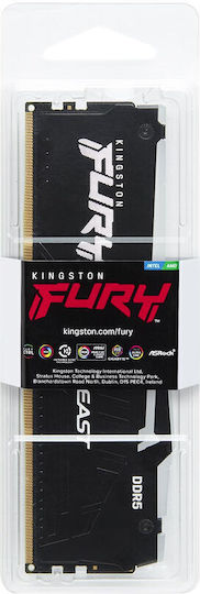 Kingston Fury Beast RGB DDR5 with Module 1x32GB and Speed 6000 for Desktop KF560C36BBEA-32 view 3