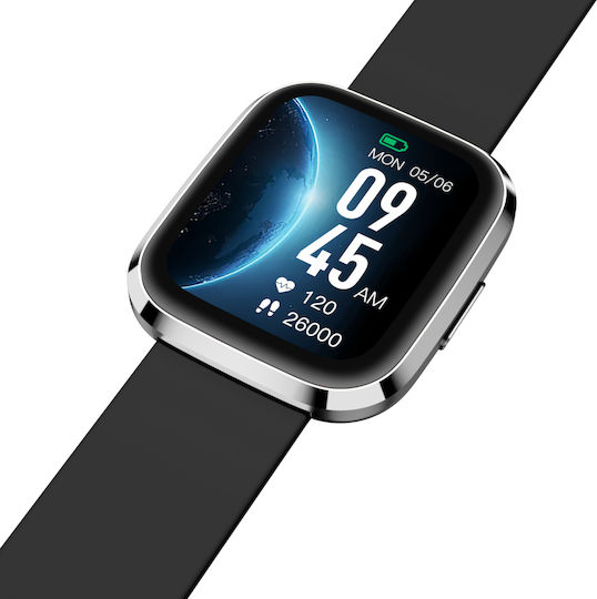 Garett GRC STYLE Smartwatch with Heart Rate Monitor (Silver and Black) view 4