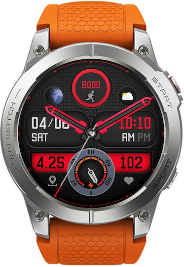 Zeblaze Stratos 3 46mm Smartwatch with Heart Rate Monitor (Orange)