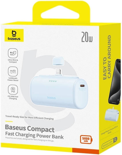 Baseus Compact Lightning Edition Power Bank 5000mAh 20W with USB-C Port Blue view 7