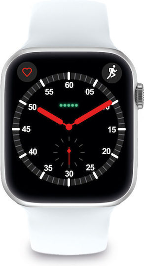 Ksix Urban 4 Aluminium Smartwatch with Heart Rate Monitor (White) view 2