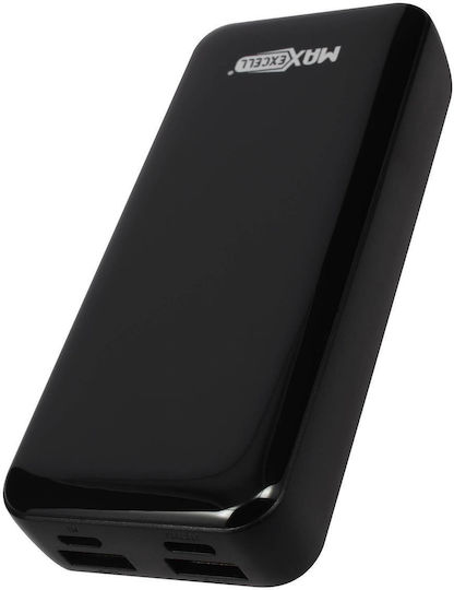 Maxexcell Power Bank 10000mAh with 2 USB-A Ports Black view 2