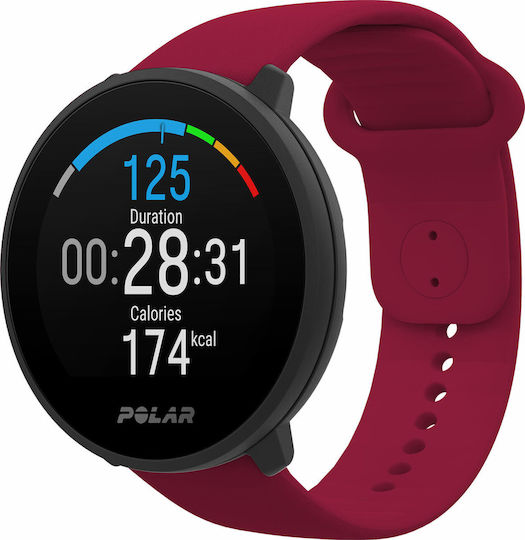 Polar Unite Waterproof Smartwatch with Heart Rate Monitor (Red) view 3