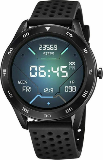 Lotus Watches 50013/5 48mm Smartwatch with Heart Rate Monitor (Black Rubber Strap) view 1