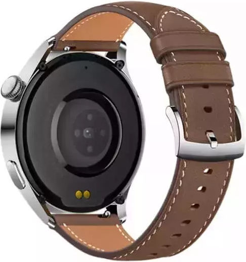 D3 Pro Stainless Steel 46mm Smartwatch with Heart Rate Monitor (Brown) view 2