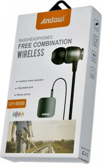 Andowl QΥ9068 In-ear Bluetooth Handsfree Earphones Black view 3