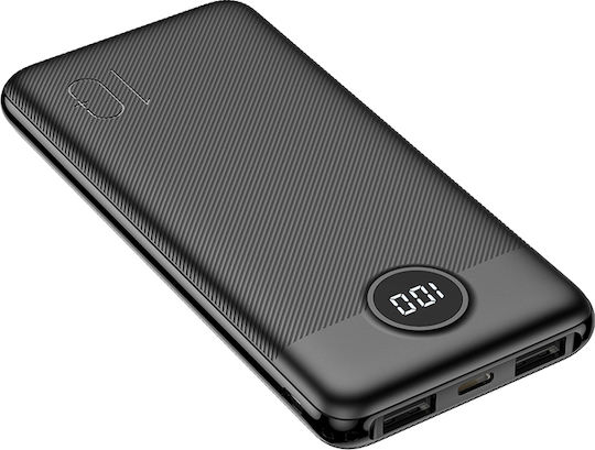 Veger VP1105 Power Bank 10000mAh with 2 USB-A Ports and USB-C Port Black