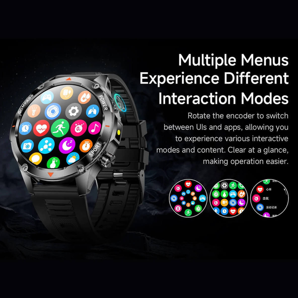 Smartwatch Microwear V65 Camo Silicone view 5