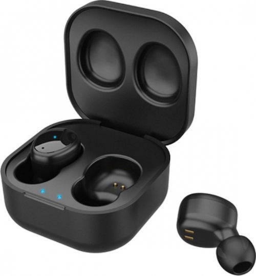 Grixx In-ear Bluetooth Handsfree Earphones with Charging Case Black view 1