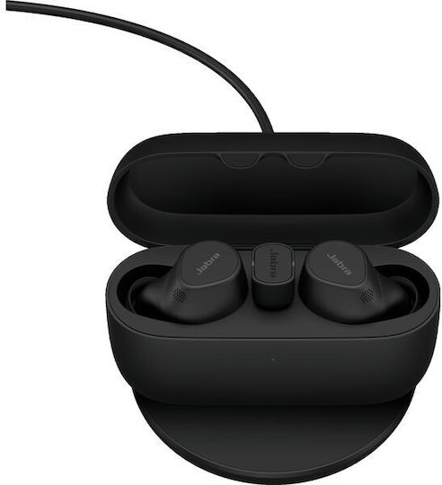 Jabra Evolve2 7 Buds - USB-C UC - Wireless Charging Pad Bluetooth Handsfree Earphones with Sweat Resistance and Charging Case Black view 4