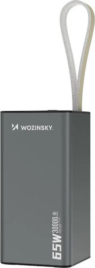 Wozinsky K65+ Power Bank 30000mAh 65W with USB-A Port and 2 USB-C Ports Power Delivery Black