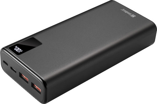 Sandberg 420-59 Power Bank 20000mAh 20W with 2 USB-A Ports and USB-C Port Power Delivery / Quick Charge 3.0 Black Ansicht 3