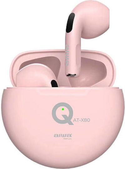Aiwa AT-X80Q In-ear Bluetooth Handsfree Earphones with Charging Case Pink